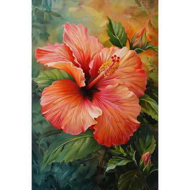 Pink Hibiscus Flower Canvas